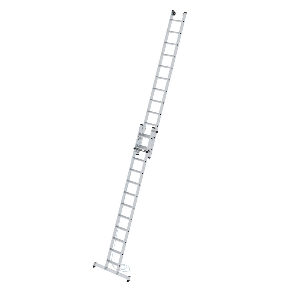 Produktbild Munk Stufen Seilzugleiter 2x12 Stufen 6420 mm 2 teilig mit nivello Traverse