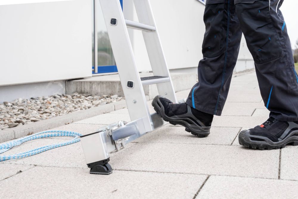 Produktbild Munk Stufen Seilzugleiter 2x12 Stufen 6420 mm 2 teilig mit nivello Traverse R13 bild 4