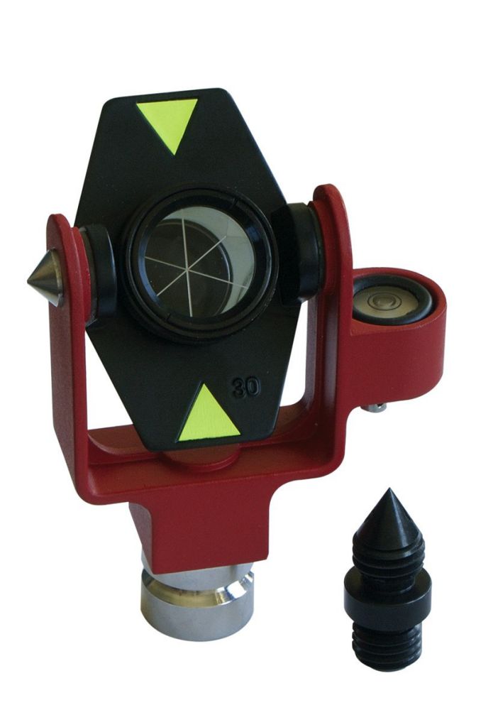 Produktbild Nedo Miniprisma 25,4 mit seitl. Libelle 30mm Offset mit Tasche und Lot