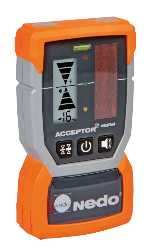 Produktbild Nedo Laserempfänger Acceptor 2 digital mit Heavy-Duty Halteklammer