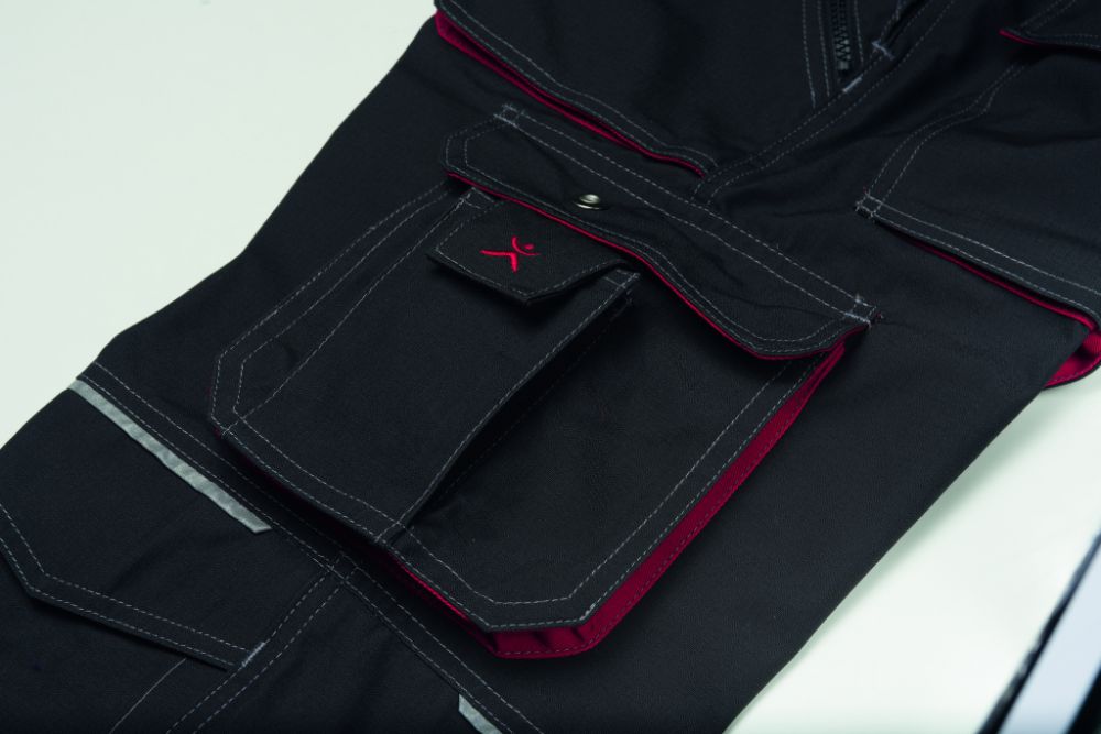 Produktbild Planam Basalt Latzhose anthrazit rot 64 bild 6