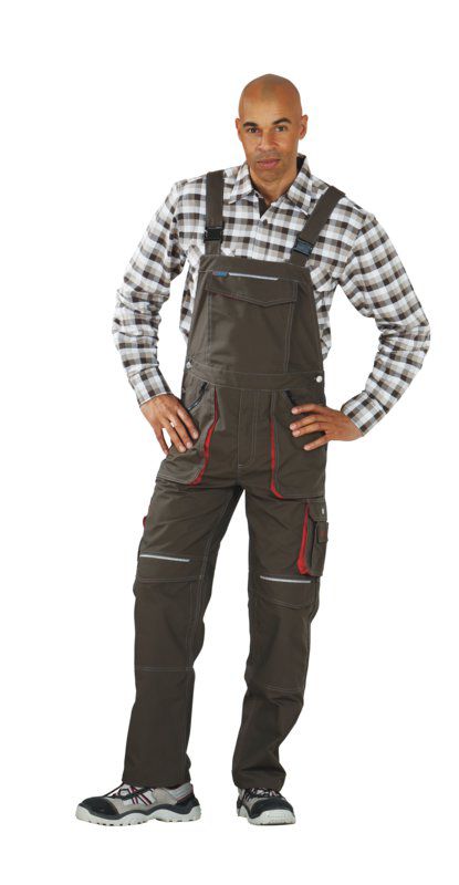 Produktbild Planam Basalt Latzhose oliv rot 28 bild 2