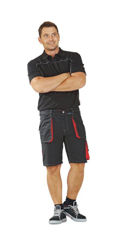 Produktbild Planam Basalt Arbeitskleidung Shorts anthrazit rot S bild 2