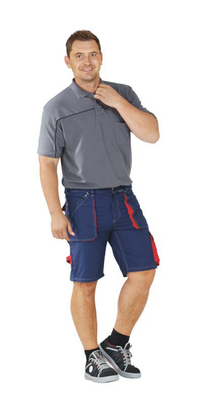 Produktbild Planam Basalt Arbeitskleidung Shorts marine rot L bild 2