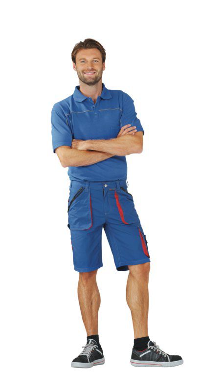 Produktbild Planam Basalt Arbeitskleidung Shorts kornblau rot XXL bild 2