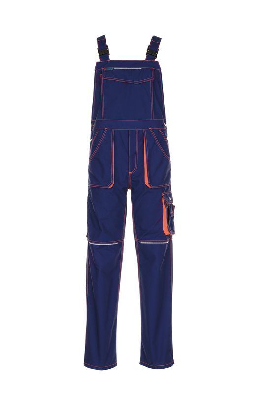 Produktbild Planam Basalt Neon Arbeitshose Latzhose marine orange 48