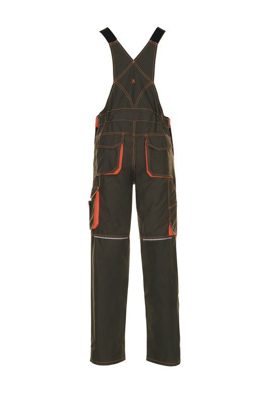 Produktbild Planam Basalt Neon Arbeitshose Latzhose oliv orange 102 bild 3