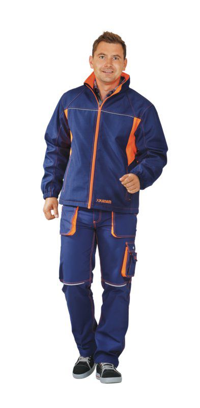 Produktbild Planam Basalt Neon Arbeitsjacke Softshelljacke marine orange Größe XL bild 2