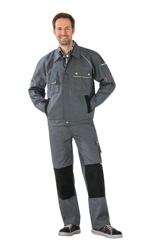 Produktbild Planam Canvas 320 Arbeitskleidung Arbeitsjacke Bundjacke grau schwarz Größe 90 bild 2