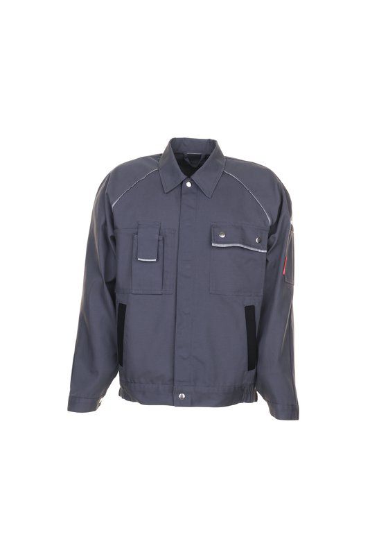 Produktbild Planam Canvas 320 Arbeitskleidung Arbeitsjacke Bundjacke grau schwarz Größe 98