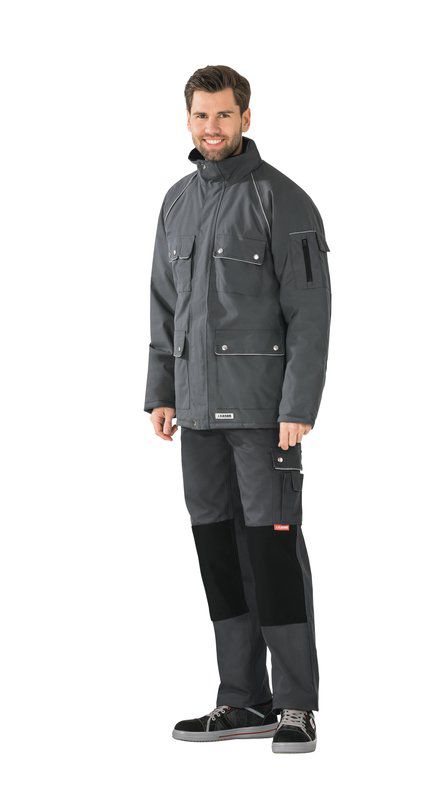Produktbild Planam Canvas 320 Arbeitskleidung Winterparka grau schwarz Größe XL bild 2