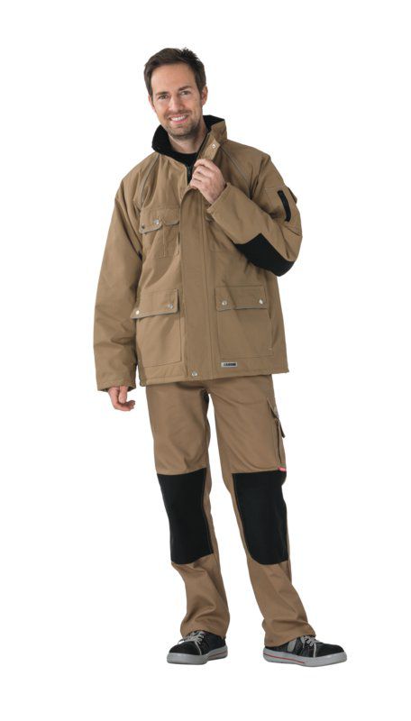 Produktbild Planam Canvas 320 Arbeitskleidung Winterparka khaki schwarz Größe M bild 2