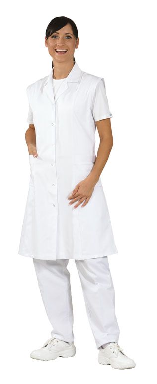 Produktbild Planam Damen Arbeitsmantel Mischgewebe ohne Arm reinweiß 36 bild 2