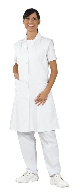 Produktbild Planam Damen Arbeitsmantel Baumwolle ohne Arm reinweiß 42 bild 2