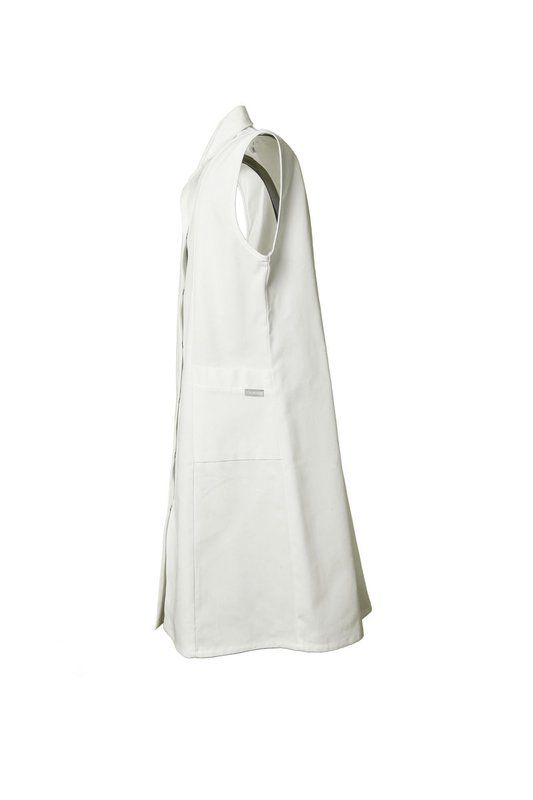 Produktbild Planam Damen Arbeitsmantel Baumwolle ohne Arm reinweiß 46 bild 6