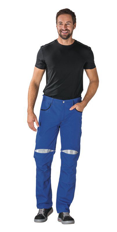 Produktbild Planam DuraWork Arbeitskleidung Arbeitshose Bundhose kornblau schwarz Größe 110 bild 3