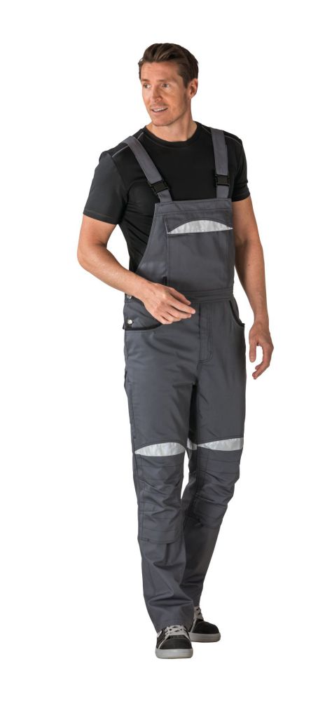 Produktbild Planam DuraWork Arbeitskleidung Arbeitslatzhose grau schwarz Größe 52 bild 2