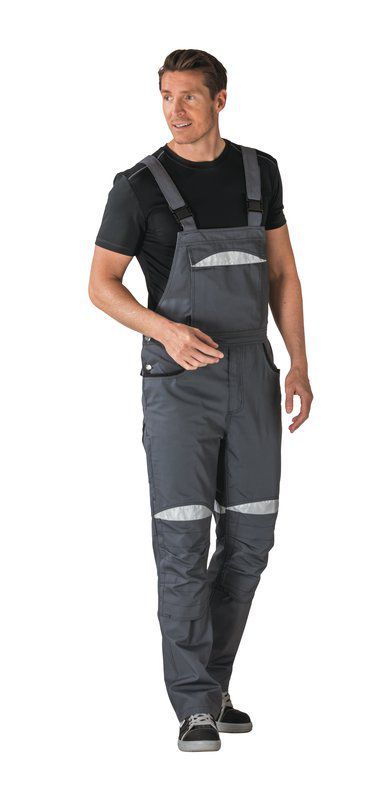 Produktbild Planam DuraWork Arbeitskleidung Arbeitslatzhose grau schwarz Größe 90 bild 3