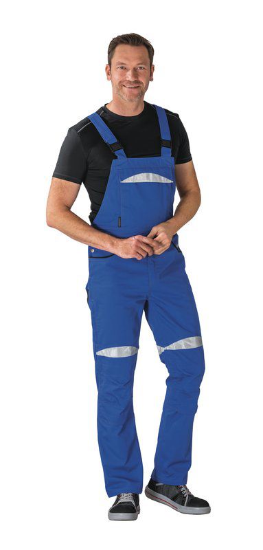Produktbild Planam DuraWork Arbeitskleidung Arbeitslatzhose kornblau schwarz Größe 44 bild 3