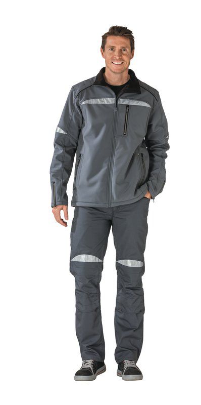 Produktbild Planam DuraWork Arbeitskleidung Softshelljacke grau schwarz Größe XS bild 2