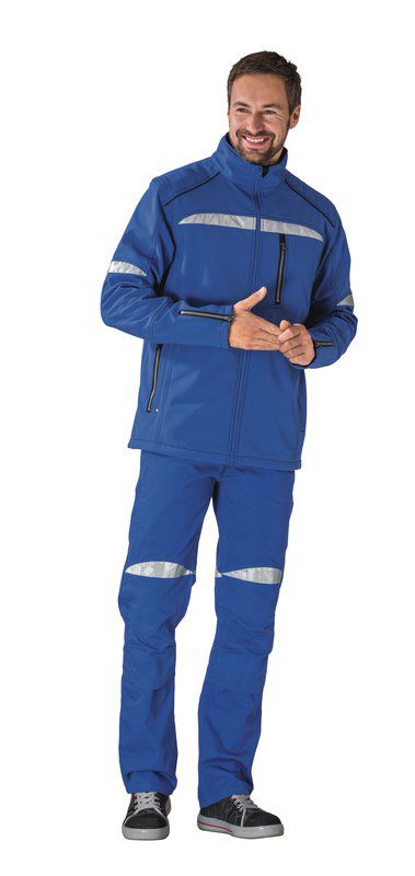 Produktbild Planam DuraWork Arbeitskleidung Softshelljacke kornblau schwarz Größe L bild 2