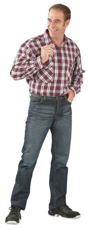 Produktbild Planam Flanell Hemd 2001 rot kariert Größe 43 44 bild 2