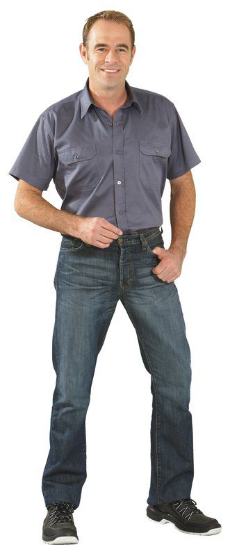 Produktbild Planam Köperhemd 1/4 Arm grau 37/38 bild 2