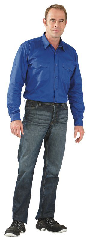 Produktbild Planam Hemden Köperhemd Langarm mittelblau Größe 41/42 bild 2