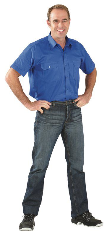 Produktbild Planam Köperhemd 1/4 Arm mittelblau 41/42 bild 2
