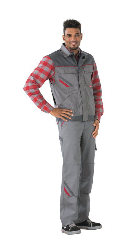 Produktbild Planam Highline Arbeitsweste zink schiefer rot XS bild 2