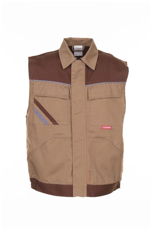 Produktbild Planam Highline Arbeitsweste khaki braun zink XL