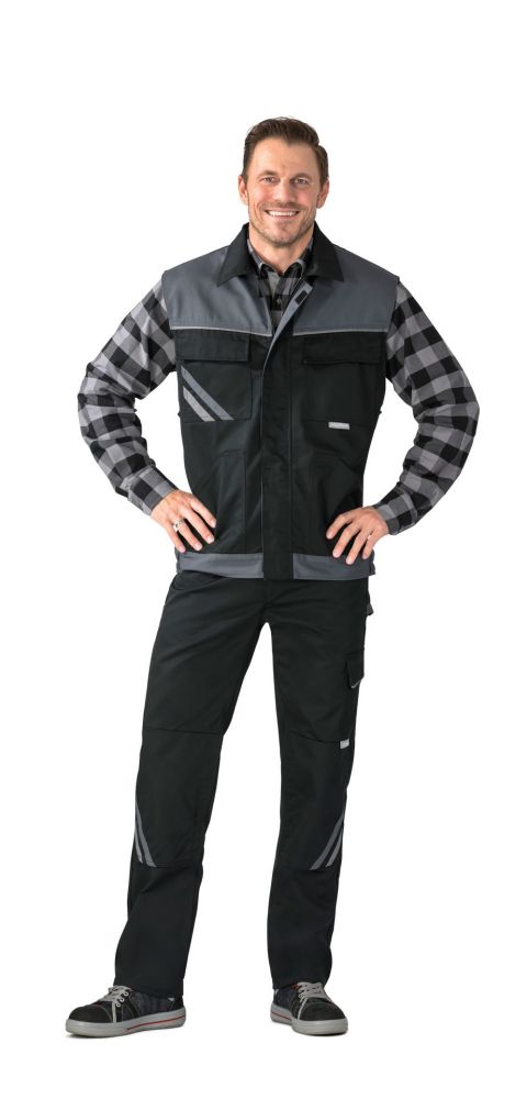 Produktbild Planam Highline Arbeitsweste schwarz schiefer zink XS bild 2