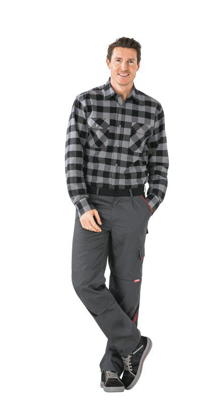 Produktbild Planam Highline Bundhose Arbeitshose schiefer schwarz rot Größe 44 bild 2