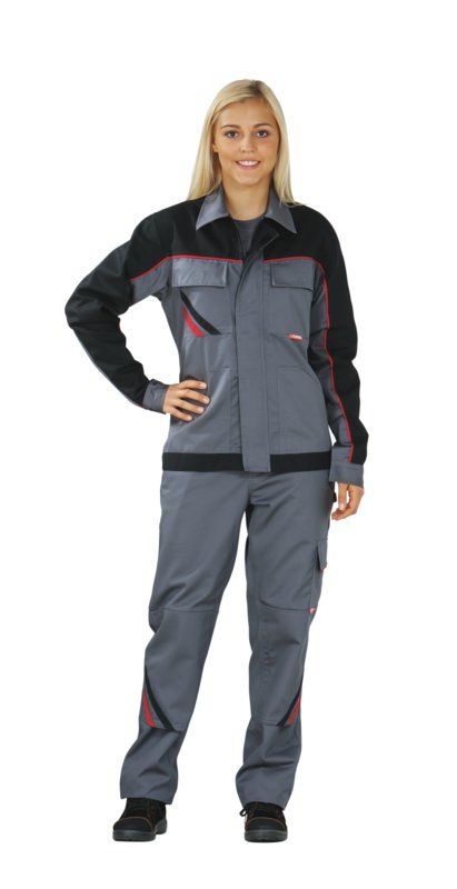 Produktbild Planam Highline Damen Bundjacke schiefer schwarz rot Größe 38 bild 2
