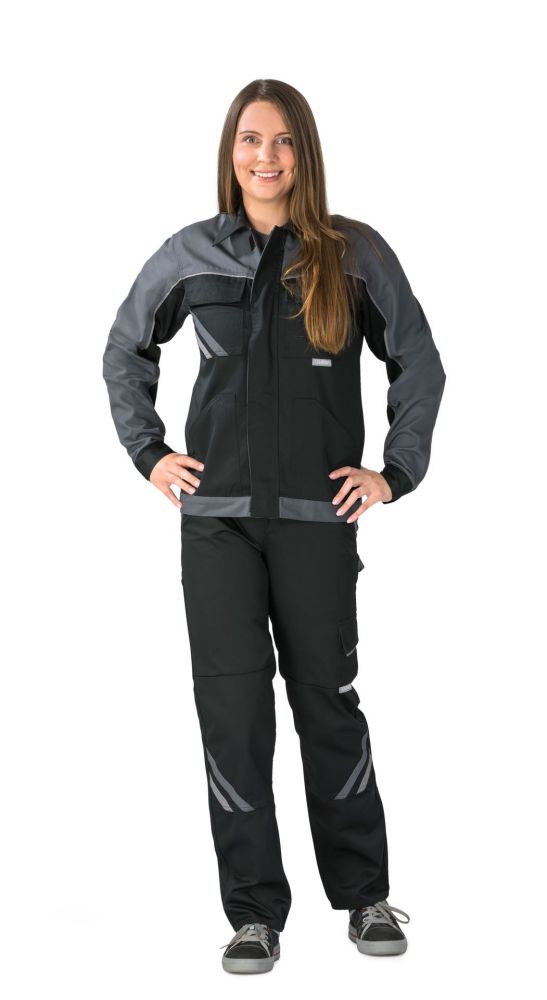 Produktbild Planam Highline Damen Bundjacke Arbeitsjacke schwarz schiefer zink Größe 44 bild 2