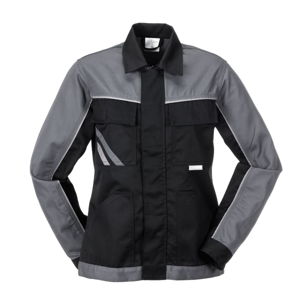 Produktbild Planam Highline Damen Bundjacke Arbeitsjacke schwarz schiefer zink Größe 48