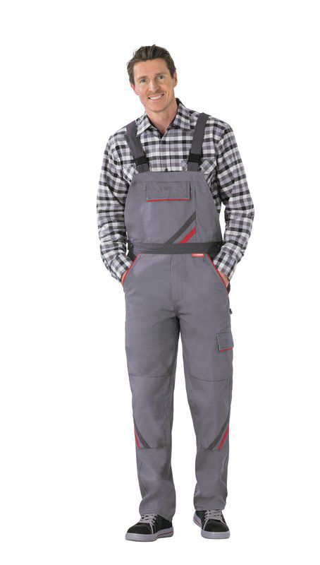 Produktbild Planam Highline Latzhose zink schiefer rot Größe 30 bild 2