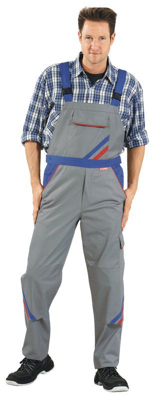 Produktbild Planam Highline Latzhose zink kornblau rot Größe 70 bild 2