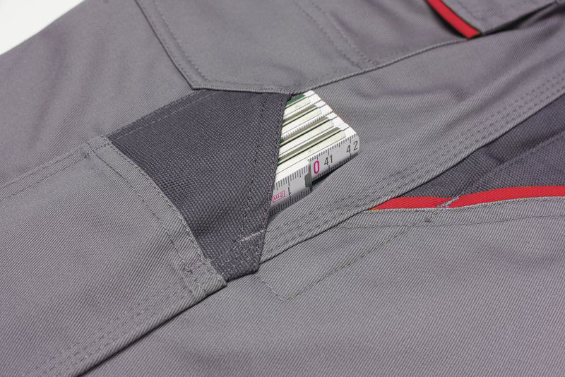 Produktbild Planam Highline Latzhose zink kornblau rot Größe 110 bild 7