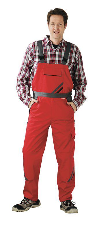 Produktbild Planam Highline Latzhose rot schiefer schwarz Größe 40 bild 2