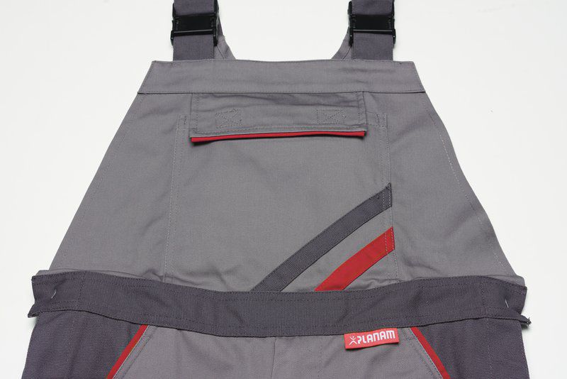 Produktbild Planam Highline Latzhose rot schiefer schwarz Größe 54 bild 9