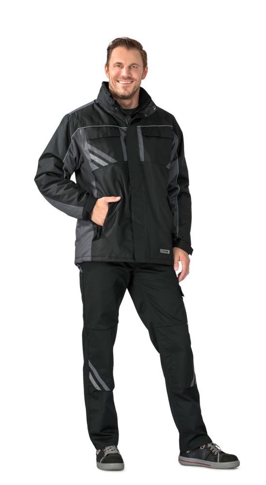 Produktbild Planam Highline Winterjacke Arbeitsjacke schwarz schiefer zink Größe M bild 2