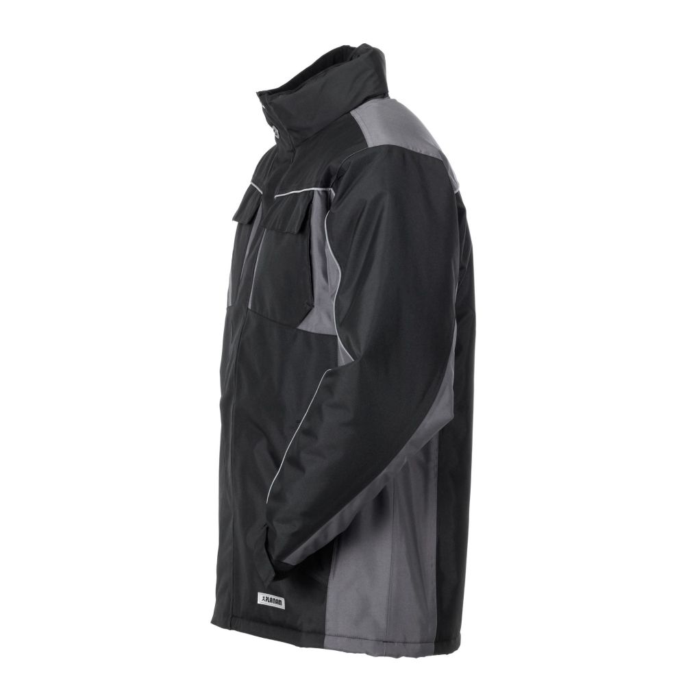 Produktbild Planam Highline Winterjacke Arbeitsjacke schwarz schiefer zink Größe XXL bild 5