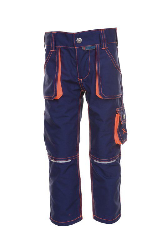 Produktbild Planam Junior Bundhose marine orange Größe 122 128