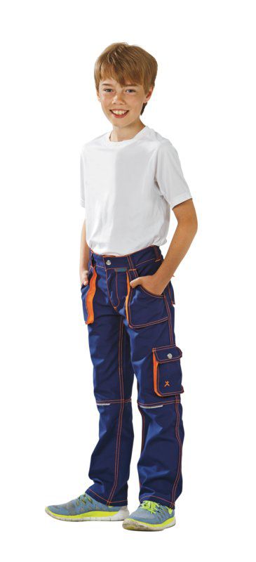 Produktbild Planam Junior Bundhose marine orange Größe 170 176 bild 2