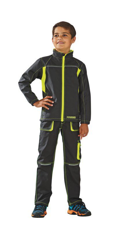 Produktbild Planam Junior Softshelljacke anthrazit gelb Größe 158 164 bild 2