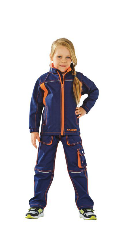 Produktbild Planam Junior Softshelljacke marine orange Größe 122 128 bild 2