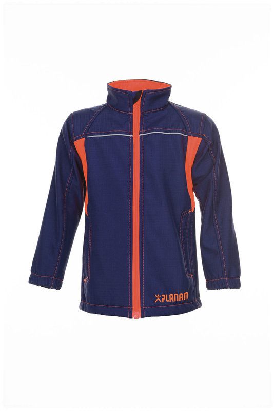 Produktbild Planam Junior Softshelljacke marine orange Größe 158 164