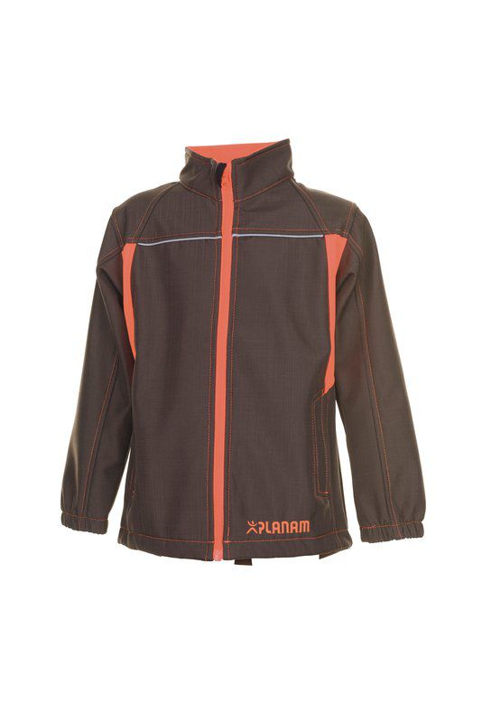 Produktbild Planam Junior Softshelljacke oliv orange Größe 170 176