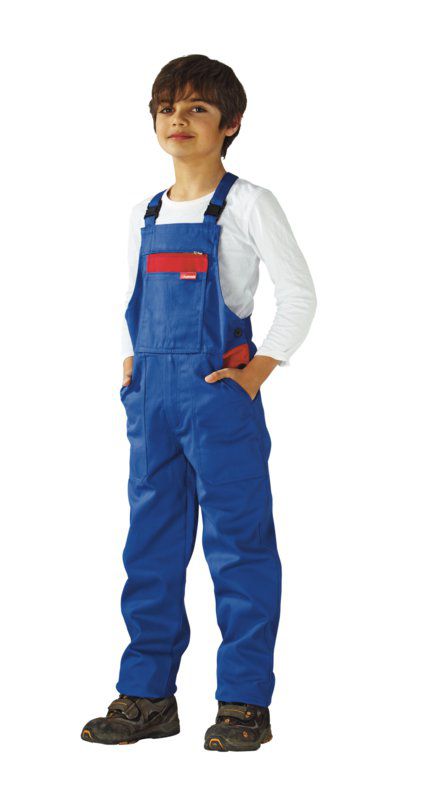 Produktbild Planam Kinderlatzhose kornblau mittelrot Größe 170 176 bild 2